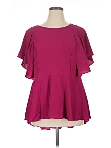 City Chic Short Sleeve Blouse (view 1)