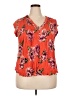 Daniel Rainn Orange Short Sleeve Blouse Size 3X - photo 1