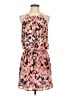 Allison Joy 100% Polyester Print Orange Casual Dress Size S - photo 1