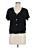 Orvis 100% Rayon Black Short Sleeve Blouse Size M - photo 1