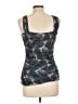 Classiques Entier Graphic Gray Teal Sleeveless Silk Top Size L - photo 2