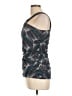 Classiques Entier Graphic Gray Teal Sleeveless Silk Top Size L - photo 5