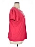 Kim Rogers 100% Cotton Pink Short Sleeve Top Size 1X - photo 4
