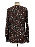 CAbi 100% Polyester Hearts Black Long Sleeve Blouse Size L - photo 2