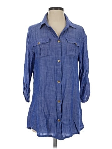 Dotti 3/4 Sleeve Button-Down Shirt (view 1)
