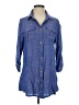 Dotti 100% Rayon Blue 3/4 Sleeve Button-Down Shirt Size S - photo 1