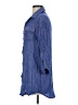Dotti 100% Rayon Blue 3/4 Sleeve Button-Down Shirt Size S - photo 5