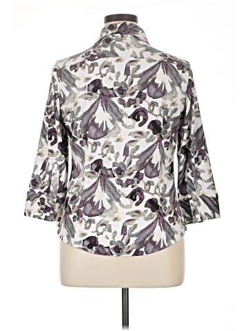Essentials by Milano 3/4 Sleeve Button-Down Shirt (view 2)