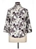 Essentials by Milano Floral Ivory 3/4 Sleeve Button-Down Shirt Size XL - photo 2