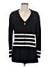 St. John Collection Stripes Blue Black Wool Cardigan Size M - photo 1
