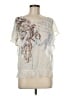 Catch My i Ivory Short Sleeve Blouse Size M - photo 1