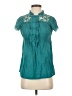 Mine Teal Short Sleeve Blouse Size S - photo 1