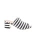 Tory Burch Stripes Gray Heels Size 8 - photo 1