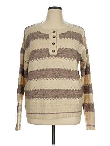 Hem & Thread Pullover Sweater (view 1)