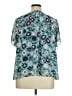 Ann Taylor LOFT 100% Polyester Teal Short Sleeve Blouse Size XL - photo 2