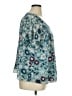 Ann Taylor LOFT 100% Polyester Teal Short Sleeve Blouse Size XL - photo 4