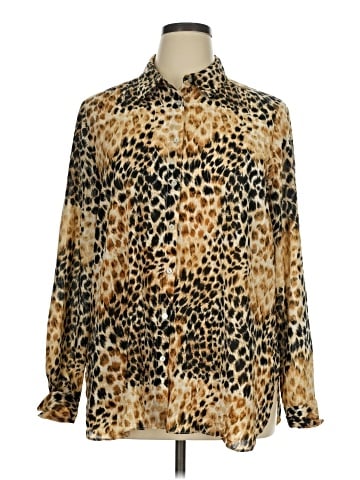 Rose + Olive Long Sleeve Blouse (view 1)