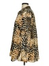 Rose + Olive Animal Print Gold Long Sleeve Blouse Size XL - photo 5