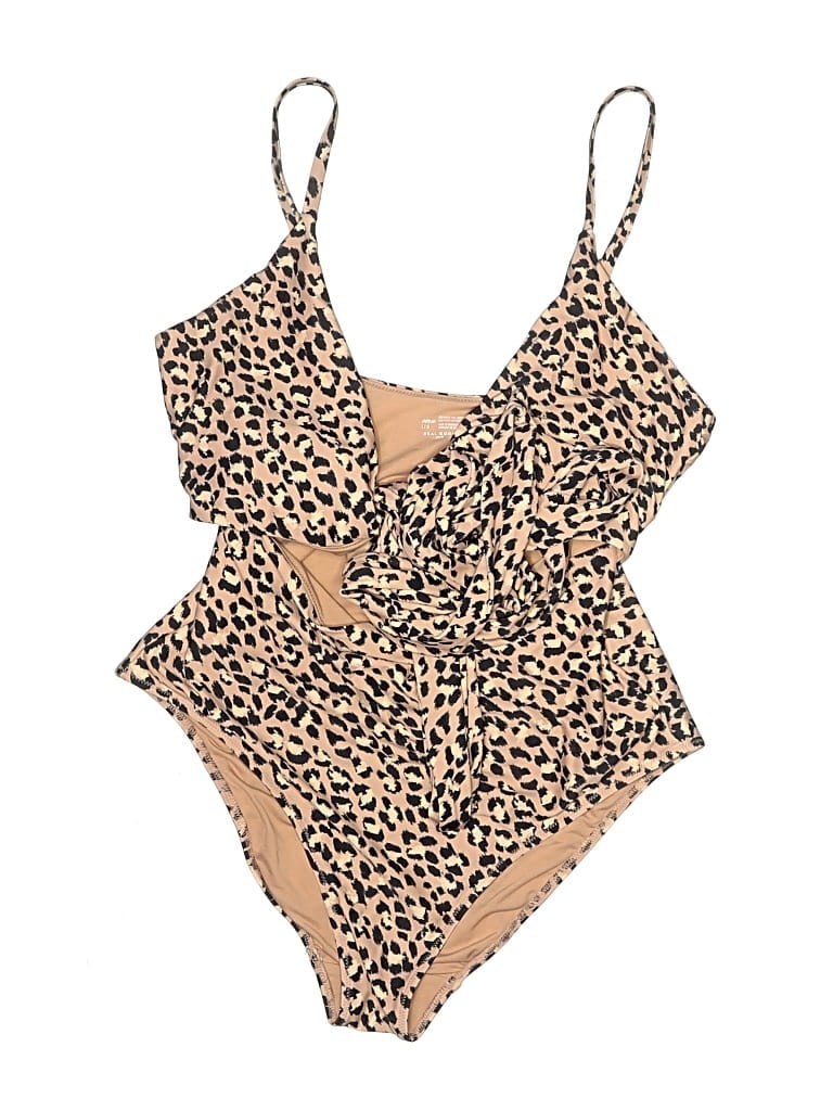 Pre-owned Aerie One Piece Swimsuit In Tan