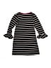 Mignone 100% Polyester Stripes Black Dress Size 10-12 - photo 2