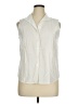 Talbots Ivory Sleeveless Button-Down Shirt Size 14 - photo 1