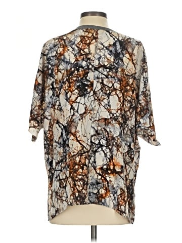 Fifteen Twenty Short Sleeve Silk Top (view 2)