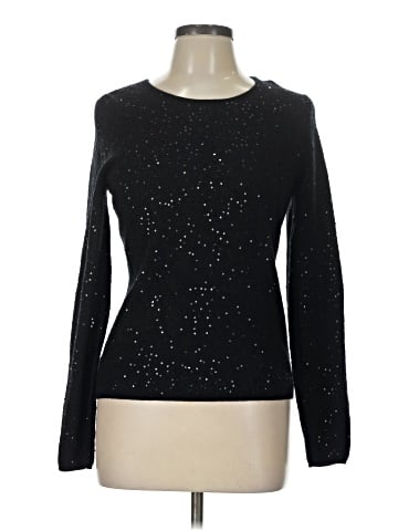 Vertical Design Cashmere Pullover Sweater (view 1)