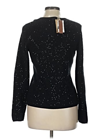Vertical Design Cashmere Pullover Sweater (view 2)
