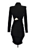 Express Solid Black Cocktail Dress Size XS - photo 2