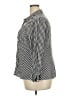 J.Jill 100% Rayon Checkered-gingham Black 3/4 Sleeve Button-Down Shirt Size 2X - photo 5