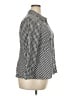 J.Jill 100% Rayon Checkered-gingham Black 3/4 Sleeve Button-Down Shirt Size 2X - photo 4