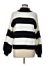 Nine West Stripes Black Turtleneck Sweater Size L - photo 1