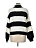 Nine West Stripes Black Turtleneck Sweater Size L - photo 2
