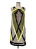 Dana Buchman 100% Polyester Graphic Yellow Cocktail Dress Size M - photo 1