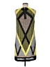 Dana Buchman 100% Polyester Graphic Yellow Cocktail Dress Size M - photo 2
