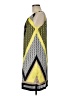 Dana Buchman 100% Polyester Graphic Yellow Cocktail Dress Size M - photo 5