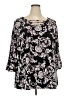 Avenue Black 3/4 Sleeve Blouse Size 22 Plus - photo 1