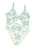 Hurley Print Blue One Piece Swimsuit Size L - photo 1