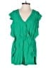 Skies Are Blue 100% Viscose Solid Green Romper Size S - photo 1