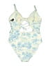 Hurley Print Blue One Piece Swimsuit Size L - photo 2