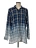 J.Jill Plaid Blue Long Sleeve Button-Down Shirt Size M - photo 1
