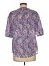 Talbots Print Purple Short Sleeve Blouse Size M - photo 2