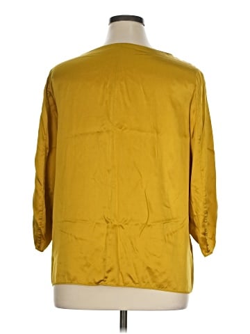 Lafayette 148 New York 3/4 Sleeve Silk Top (view 2)