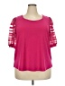 89th & Madison Pink Short Sleeve Top Size 2X - photo 1