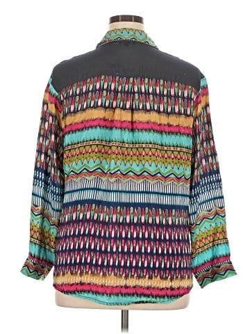 Tolani Long Sleeve Silk Top (view 2)