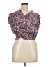 Socialite Floral Pink Short Sleeve Blouse Size XL - photo 1