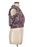 Socialite Floral Pink Short Sleeve Blouse Size XL - photo 4