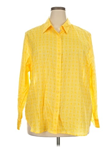Jones New York Signature Long Sleeve Button-Down Shirt (view 1)