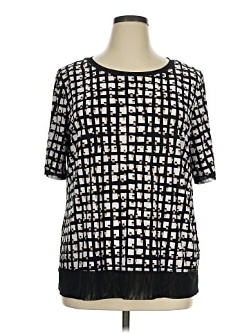 Anne Klein Short Sleeve Blouse (view 1)