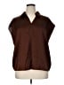 Talbots Brown Short Sleeve Blouse Size XL - photo 1